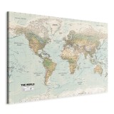 Πίνακας ζε καμβά - World Map: Beautiful World