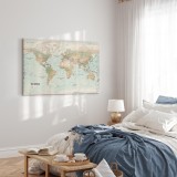 Πίνακας ζε καμβά - World Map: Beautiful World