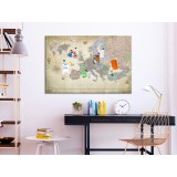 Πίνακας ζε καμβά - Map of Europe (1 Part) Wide