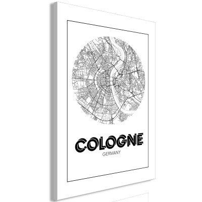 Πίνακας ζε καμβά - Retro Cologne (1 Part) Vertical