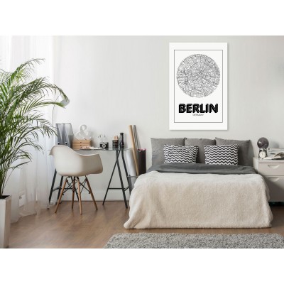 Πίνακας ζε καμβά - Retro Berlin (1 Part) Vertical