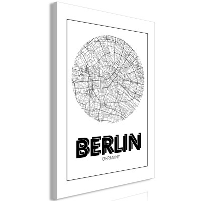 Πίνακας ζε καμβά - Retro Berlin (1 Part) Vertical