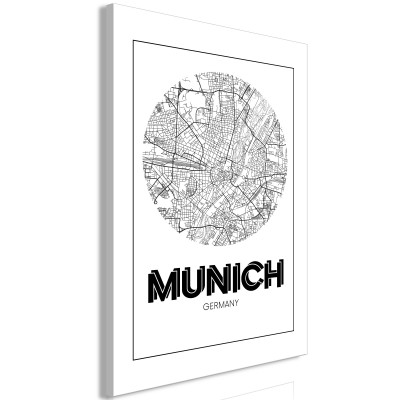 Πίνακας ζε καμβά - Retro Munich (1 Part) Vertical