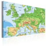 Πίνακας ζε καμβά - Map of Europe