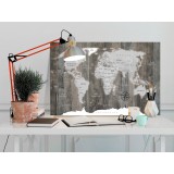 Πίνακας ζε καμβά - World Map: Wooden World