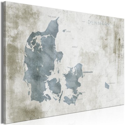 Πίνακας ζε καμβά - Scandinavian Blue (1 Part) Wide