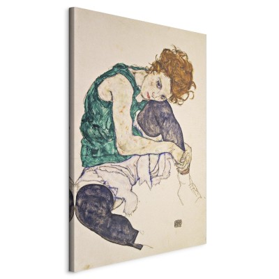 Πίνακας ζε καμβά - Seated Woman with Legs Drawn Up