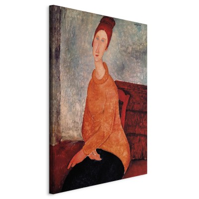 Πίνακας ζε καμβά - Jeanne Hebuterne in a Yellow Sweater