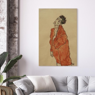 Πίνακας ζε καμβά - Self-Portrait (Man in Orange Jacket)
