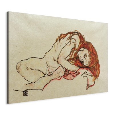 Πίνακας ζε καμβά - Crouched Girl With Bowed Head