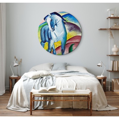 Στρογγυλός πίνακας - Blue Horse (Franz Marc)