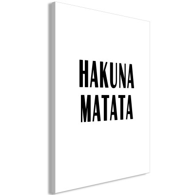 Πίνακας ζε καμβά - Hakuna Matata (1 Part) Vertical