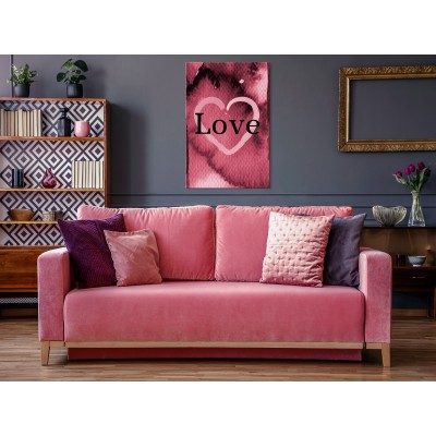 Πίνακας ζε καμβά - Burgundy Love (1 Part) Vertical