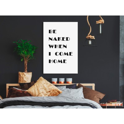 Πίνακας ζε καμβά - Homecoming (1-part) - Black and White English Inscriptions