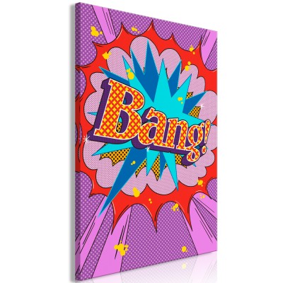 Πίνακας ζε καμβά - Comic Street Art (1-part) - Colorful Text on Vibrant Background