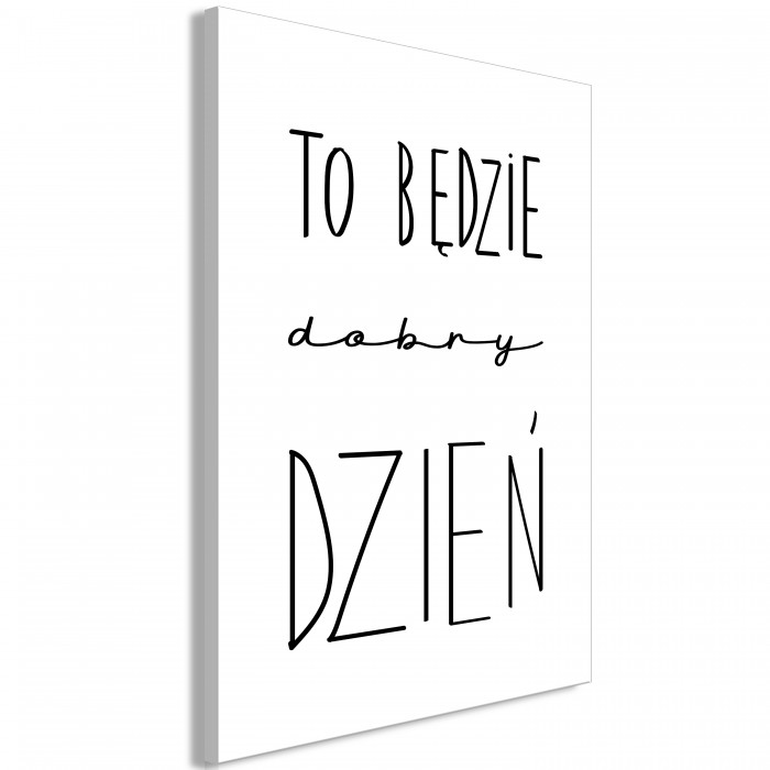 Πίνακας ζε καμβά - Art of Words (1-part) - Inspirational Black Text on White