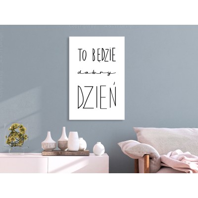 Πίνακας ζε καμβά - Art of Words (1-part) - Inspirational Black Text on White