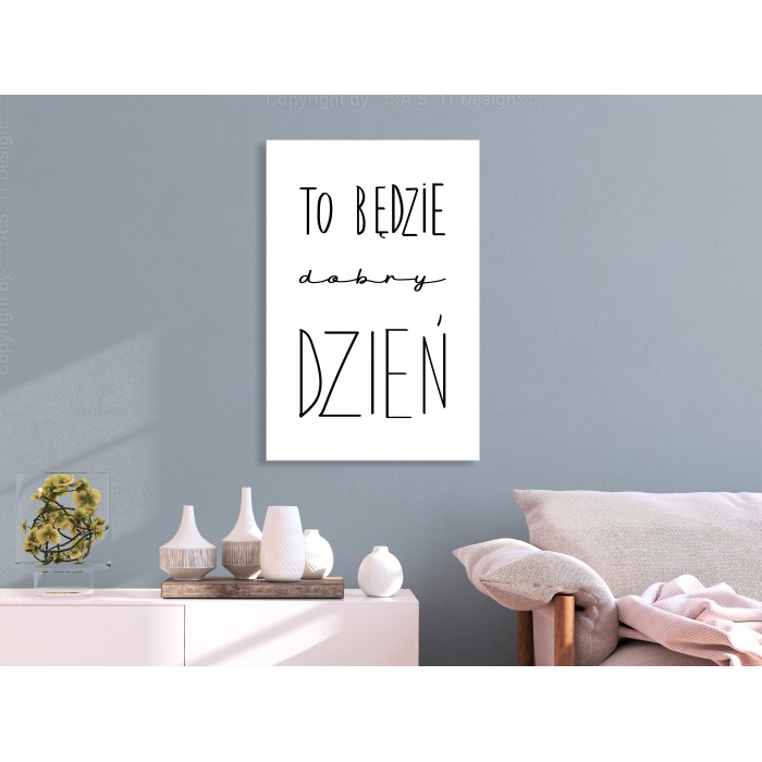 Πίνακας ζε καμβά - Art of Words (1-part) - Inspirational Black Text on White