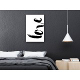 Πίνακας ζε καμβά - Black Love (1 Part) Vertical