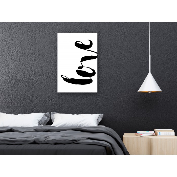 Πίνακας ζε καμβά - Black Love (1 Part) Vertical