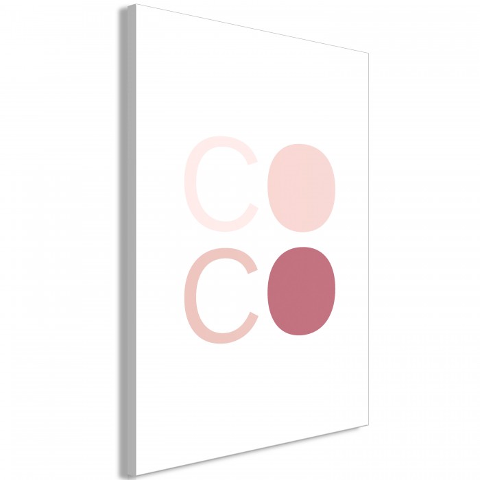 Πίνακας ζε καμβά - Pink Coco (1 Part) Vertical