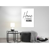 Πίνακας ζε καμβά - Black and White: Home Sweet Home (1 Part) Vertical
