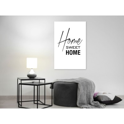 Πίνακας ζε καμβά - Black and White: Home Sweet Home (1 Part) Vertical