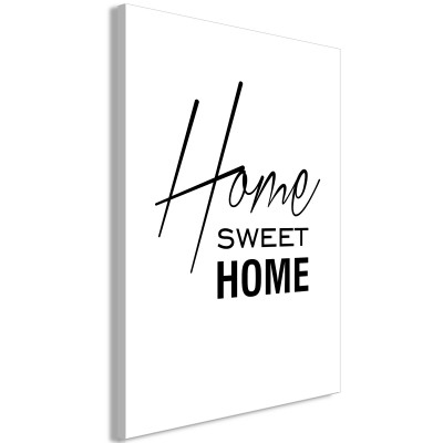 Πίνακας ζε καμβά - Black and White: Home Sweet Home (1 Part) Vertical