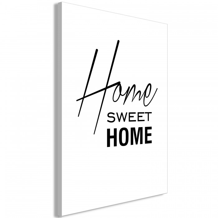 Πίνακας ζε καμβά - Black and White: Home Sweet Home (1 Part) Vertical