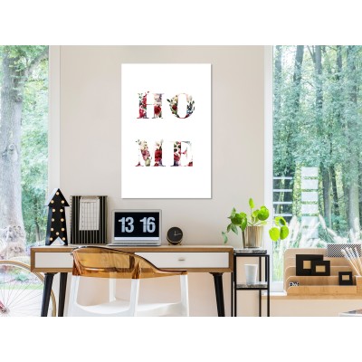 Πίνακας ζε καμβά - Home in Flowers (1 Part) Vertical