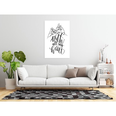 Πίνακας ζε καμβά - With All My Heart (1 Part) Vertical