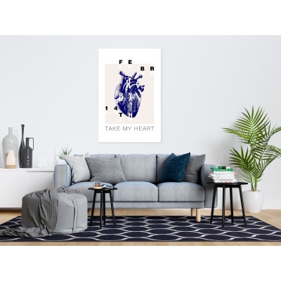 Πίνακας ζε καμβά - Take My Heart (1 Part) Vertical