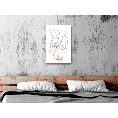 Πίνακας ζε καμβά - Tangled Love (1 Part) Vertical