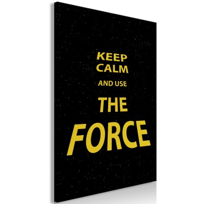 Πίνακας ζε καμβά - Keep Calm and Ouse the Force (1 Part) Vertical