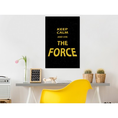 Πίνακας ζε καμβά - Keep Calm and Ouse the Force (1 Part) Vertical