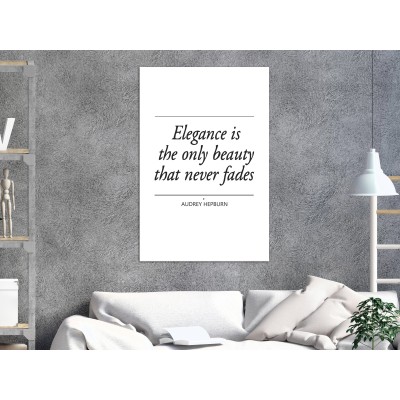 Πίνακας ζε καμβά - Hepburn Quote (1 Part) Vertical