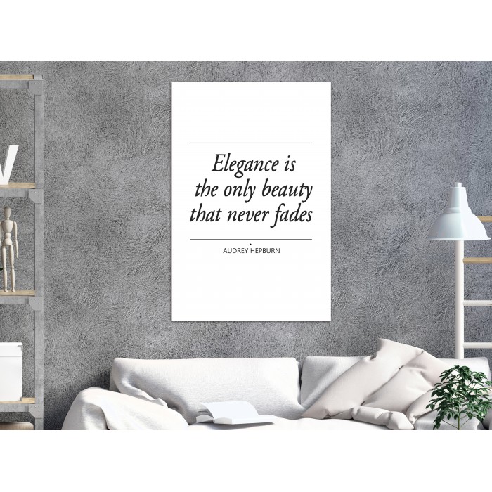 Πίνακας ζε καμβά - Hepburn Quote (1 Part) Vertical