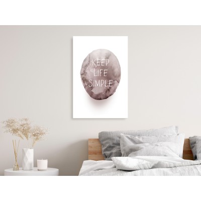 Πίνακας ζε καμβά - Keep Life Simple (1 Part) Vertical