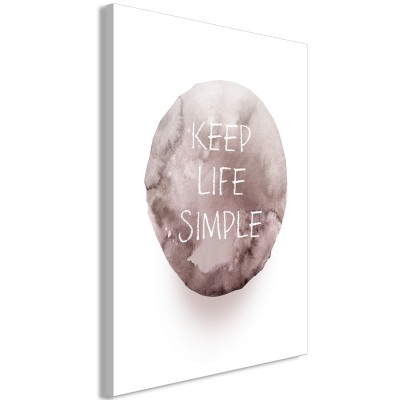 Πίνακας ζε καμβά - Keep Life Simple (1 Part) Vertical