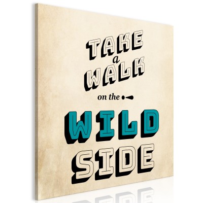 Πίνακας ζε καμβά - Take Walk on the Wild Side (1 Part) Square