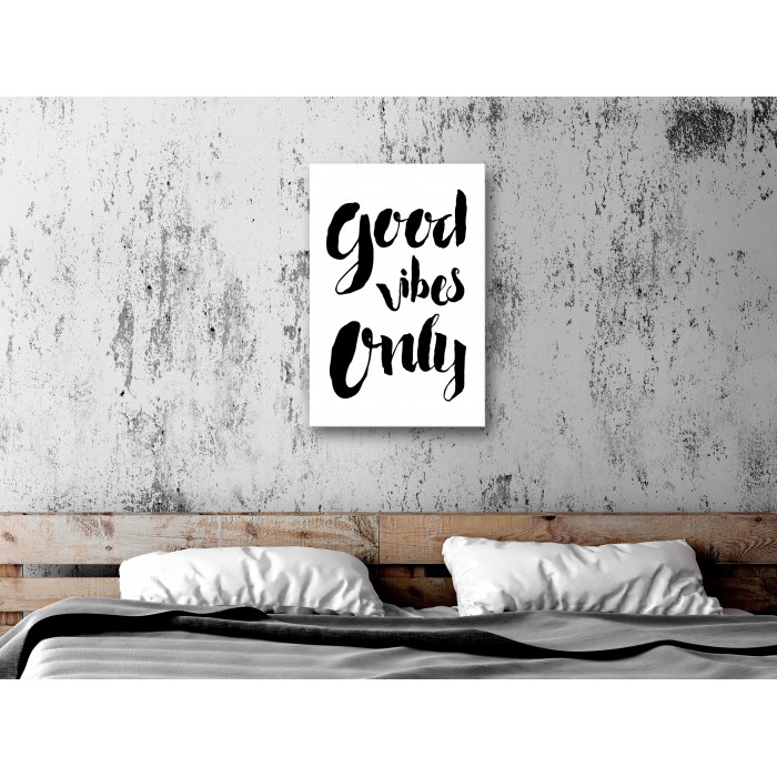 Πίνακας ζε καμβά - Good Vibes Only (1 Part) Vertical