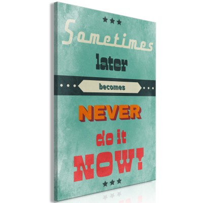 Πίνακας ζε καμβά - Do It Now! (1 Part) Vertical