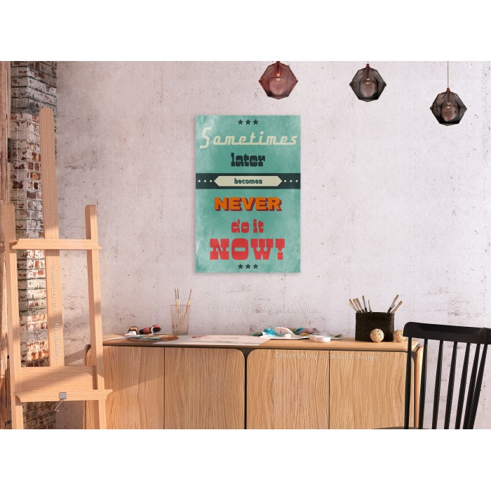 Πίνακας ζε καμβά - Do It Now! (1 Part) Vertical