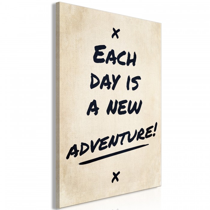 Πίνακας ζε καμβά - Each Day is a New Adventure! (1 Part) Vertical