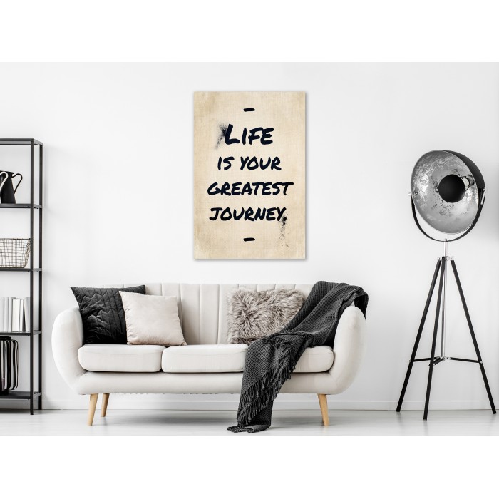 Πίνακας ζε καμβά - Life is Your Greates Journey (1 Part) Vertical