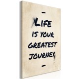 Πίνακας ζε καμβά - Life is Your Greates Journey (1 Part) Vertical
