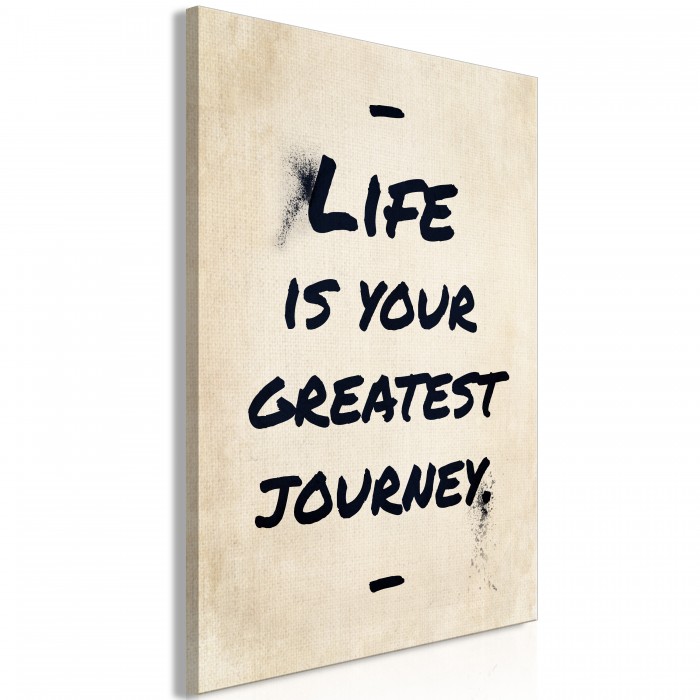 Πίνακας ζε καμβά - Life is Your Greates Journey (1 Part) Vertical