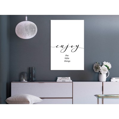 Πίνακας ζε καμβά - Enjoy the Little Things (1 Part) Vertical