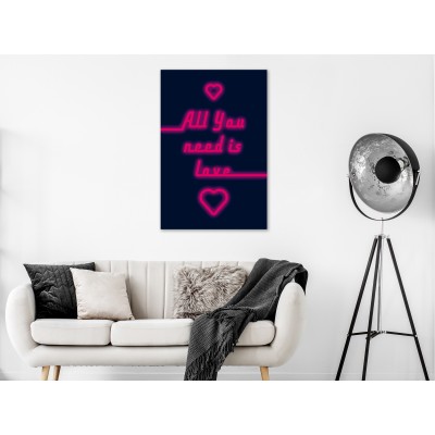 Πίνακας ζε καμβά - All You Need Is Love (1 Part) Vertical