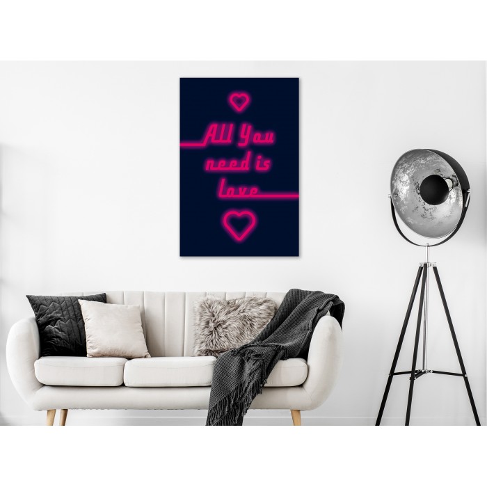 Πίνακας ζε καμβά - All You Need Is Love (1 Part) Vertical